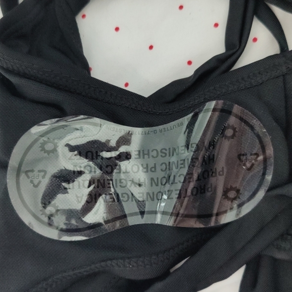 Black strappy bathing suit monkini - Picture 7 of 8